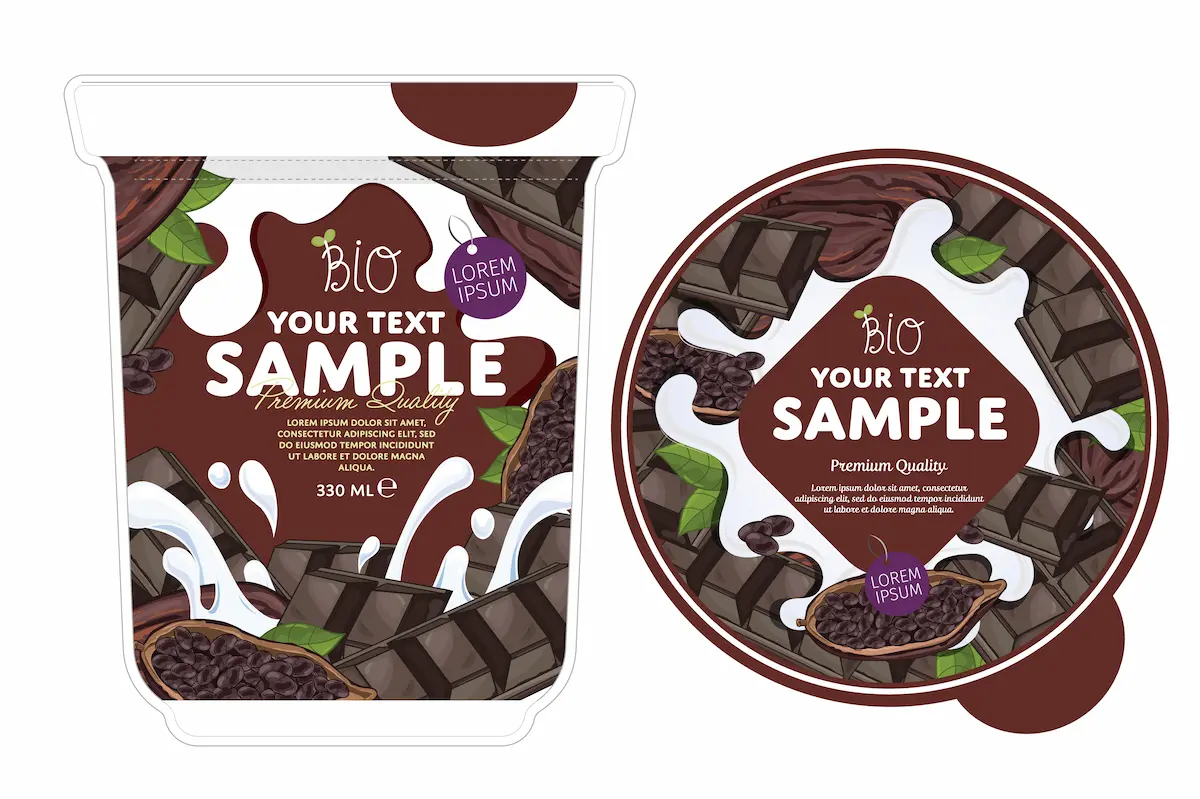 Contoh Desain Kemasan Yogurt Cokelat