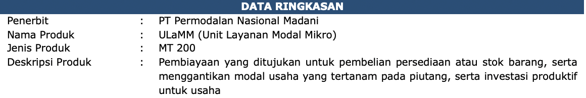 Data Ringkasan ULaMM